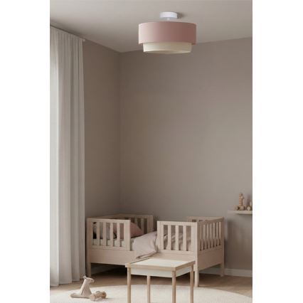 Brilagi - LED pinnapealne laelühter BOHO BOBO 1xE27/10W/230V läbimõõt 40 cm roosa/kreemjas