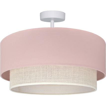 Brilagi - LED pinnapealne laelühter BOHO BOBO 1xE27/60W/230V läbimõõt 40 cm roosa/kreemjas