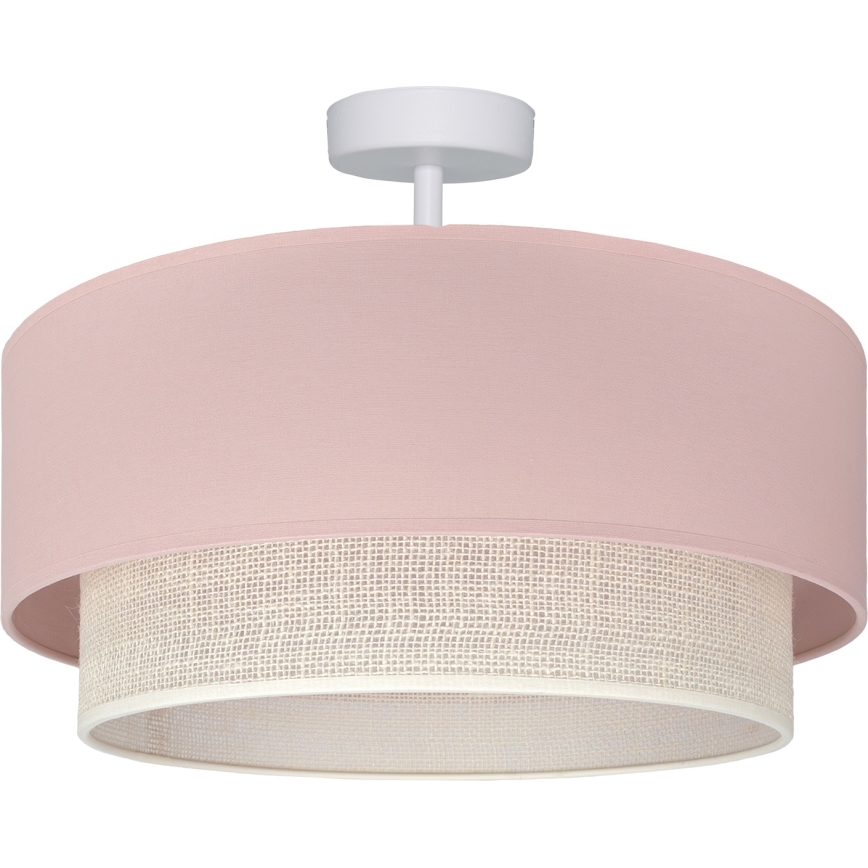 Brilagi - LED pinnapealne laelühter BOHO BOBO 1xE27/60W/230V läbimõõt 40 cm roosa/kreemjas
