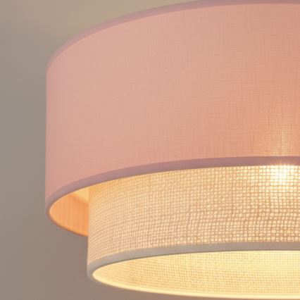 Brilagi - LED pinnapealne laelühter BOHO BOBO 1xE27/60W/230V läbimõõt 40 cm roosa/kreemjas