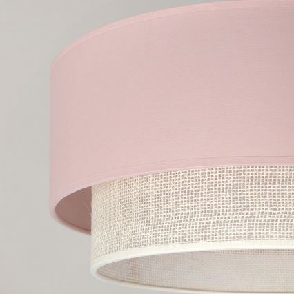 Brilagi - LED pinnapealne laelühter BOHO BOBO 1xE27/60W/230V läbimõõt 40 cm roosa/kreemjas