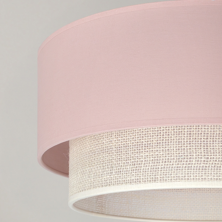 Brilagi - LED pinnapealne laelühter BOHO BOBO 1xE27/60W/230V läbimõõt 40 cm roosa/kreemjas
