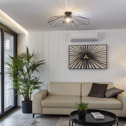 Brilagi - LED pinnapealne laelühter CERIA WIRE 1xE27/40W/230V, läbimõõt 80 cm, must