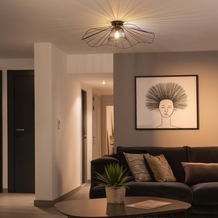 Brilagi - LED pinnapealne laelühter CERIA WIRE 1xE27/40W/230V, läbimõõt 80 cm, must