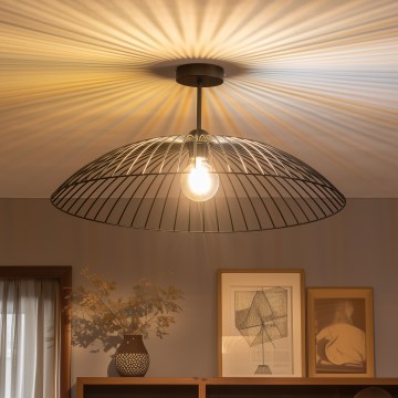Brilagi - LED-pinnapealne laelühter CERIA WIRE 1xE27/60W/230V läbimõõt 60 cm must