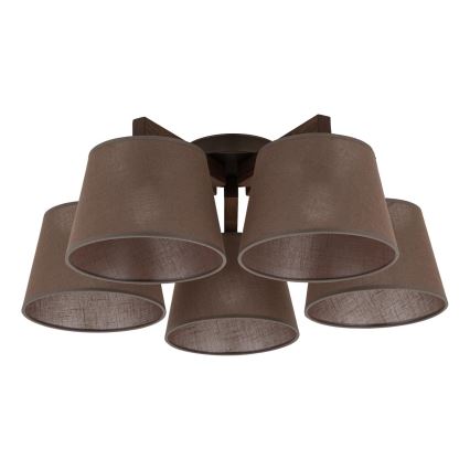 BRILAGI - LED pinnapealne laelühter LATTE 5xE27/15W/230V mänd/pruun