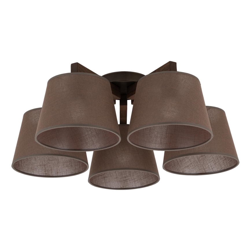 BRILAGI - LED pinnapealne laelühter LATTE 5xE27/15W/230V mänd/pruun