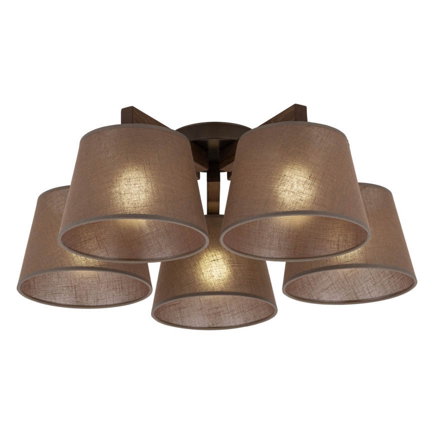 BRILAGI - LED pinnapealne laelühter LATTE 5xE27/15W/230V mänd/pruun