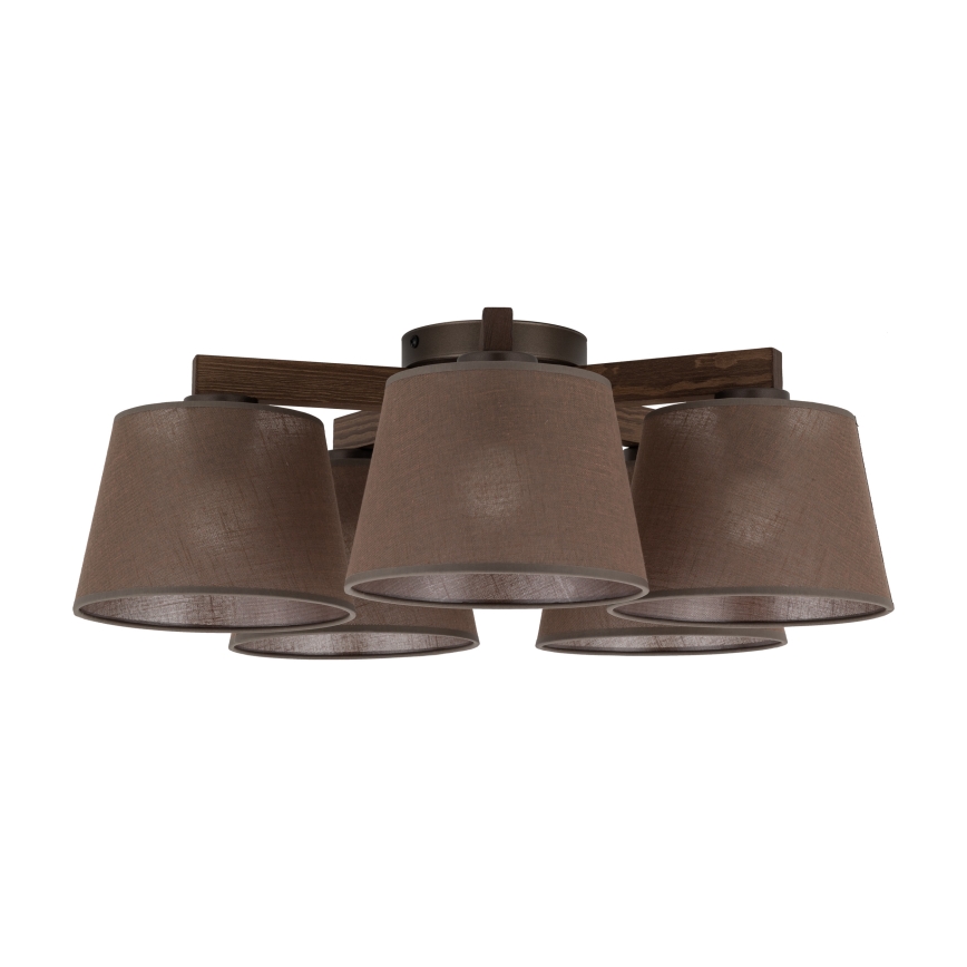 BRILAGI - LED pinnapealne laelühter LATTE 5xE27/15W/230V mänd/pruun
