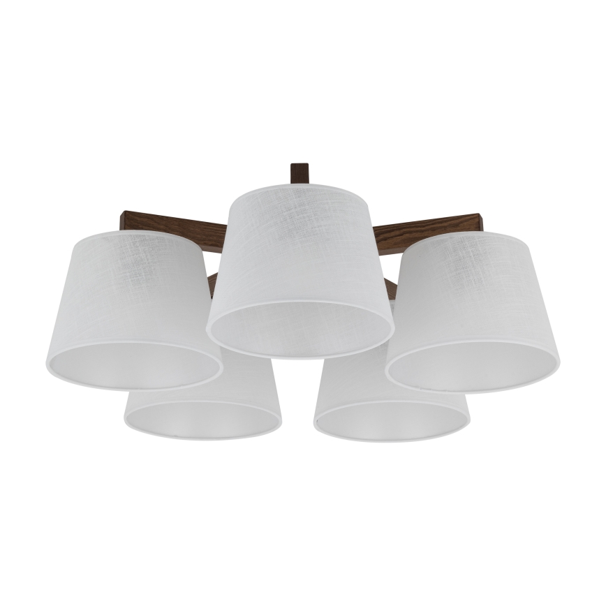 BRILAGI - LED pinnapealne laelühter LATTE 5xE27/15W/230V männipuit/valge
