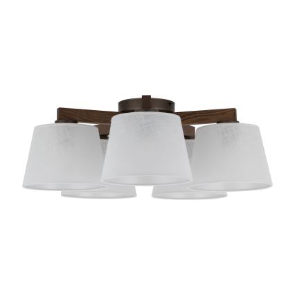 BRILAGI - LED pinnapealne laelühter LATTE 5xE27/15W/230V männipuit/valge