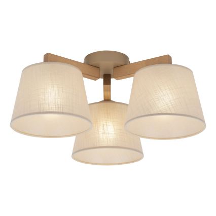BRILAGI - LED pinnapealne laelühter LATTE SABIA 3xE27/15W/230V mänd/beež