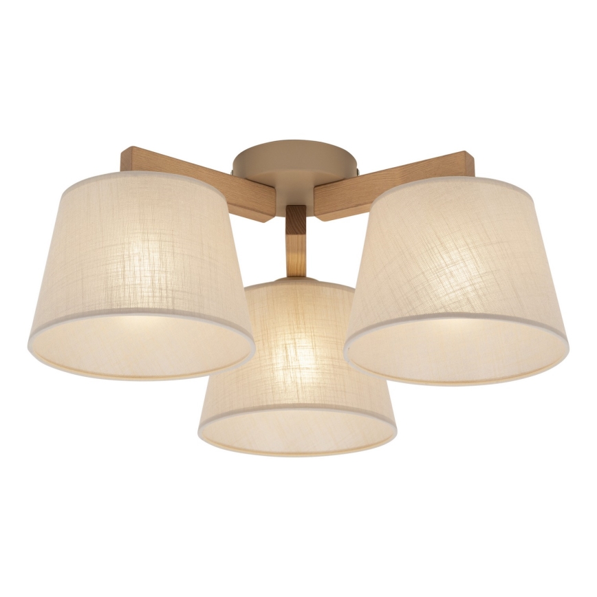 BRILAGI - LED pinnapealne laelühter LATTE SABIA 3xE27/15W/230V mänd/beež