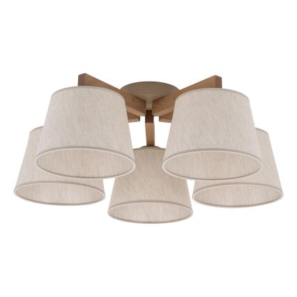 BRILAGI - LED Pinnapealne laelühter LATTE SABIA 5xE27/15W/230V mänd/kreem