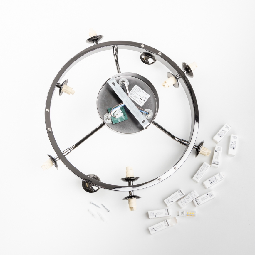 Brilagi - LED pinnapealne laelühter MILLA 10xG9/3W/230V must kroom/suitsune