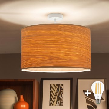Brilagi - LED pinnapealne laevalgusti CERIA 1xE27/60W/230V läbimõõt 45 cm valge/beež