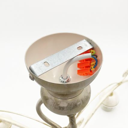 Brilagi - LED pinnapealne lühter ANTICO 3xE27/60W/230V valge patina