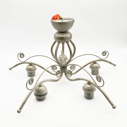 Brilagi - LED pinnapealne lühter ANTICO 5xE27/60W/230V 3000K valge patina