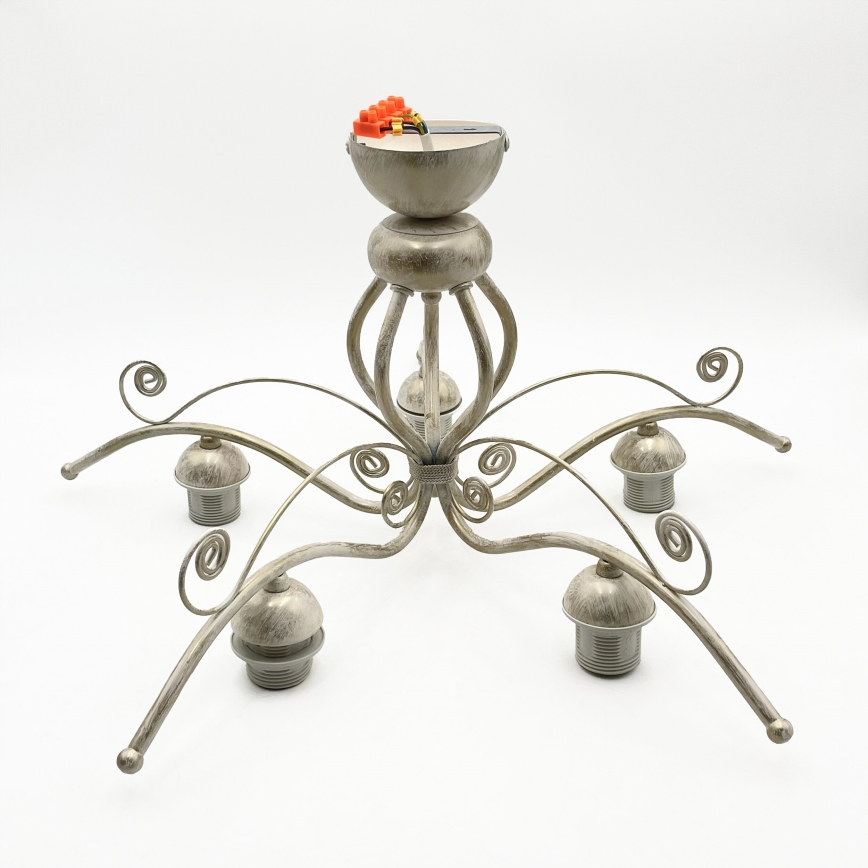 Brilagi - LED pinnapealne lühter ANTICO 5xE27/60W/230V 3000K valge patina