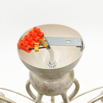 Brilagi - LED pinnapealne lühter ANTICO 5xE27/60W/230V 3000K valge patina
