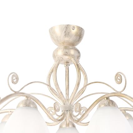 Brilagi - LED pinnapealne lühter ANTICO 5xE27/60W/230V 3000K valge patina