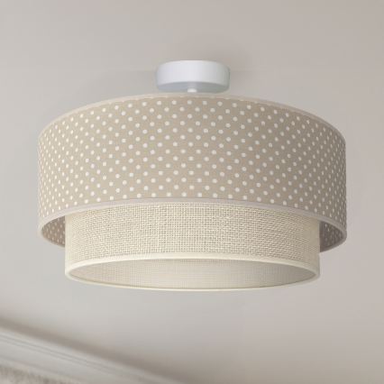 Brilagi - LED pinnapealne lühter BOHO BOBO 1xE27/10W/230V, läbimõõt 40 cm, täpiline, beež/kreem