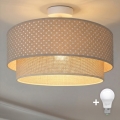 Brilagi-LED pinnapealne lühter BOHO BOBO 1xE27/60W/230V, läbimõõt 40 cm, täpiline beež/kreem