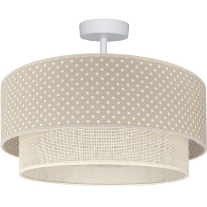 Brilagi - LED pinnapealne lühter BOHO BOBO 1xE27/60W/230V läbimõõt 40 cm täpid beež/kreem