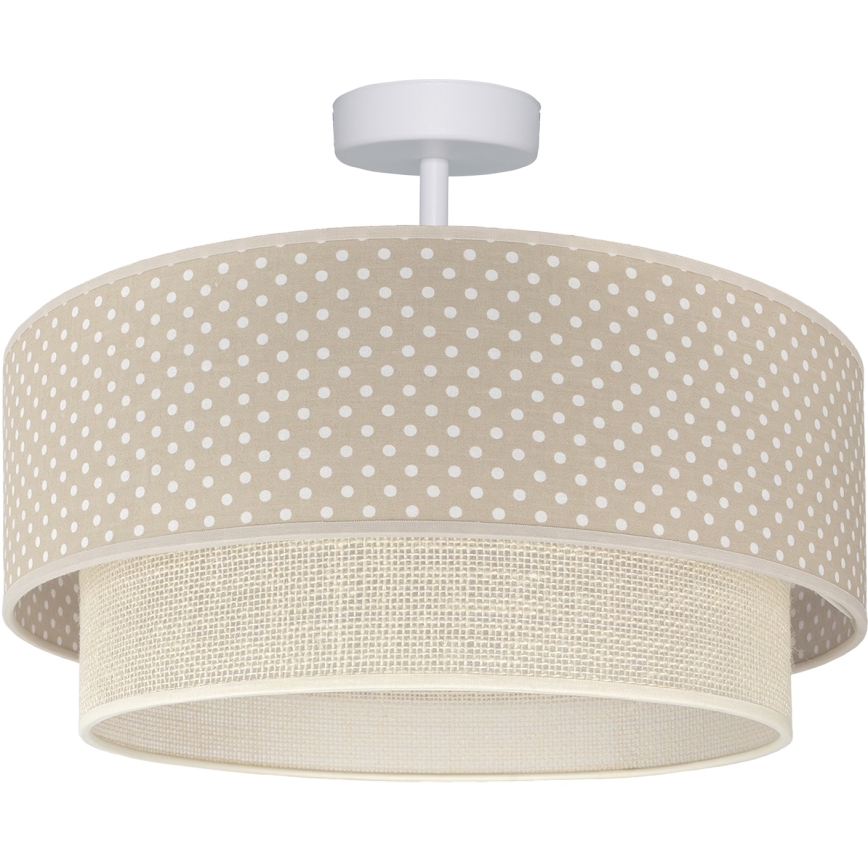 Brilagi - LED pinnapealne lühter BOHO BOBO 1xE27/60W/230V läbimõõt 40 cm täpid beež/kreem