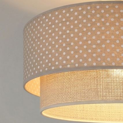 Brilagi - LED pinnapealne lühter BOHO BOBO 1xE27/60W/230V läbimõõt 40 cm täpid beež/kreem