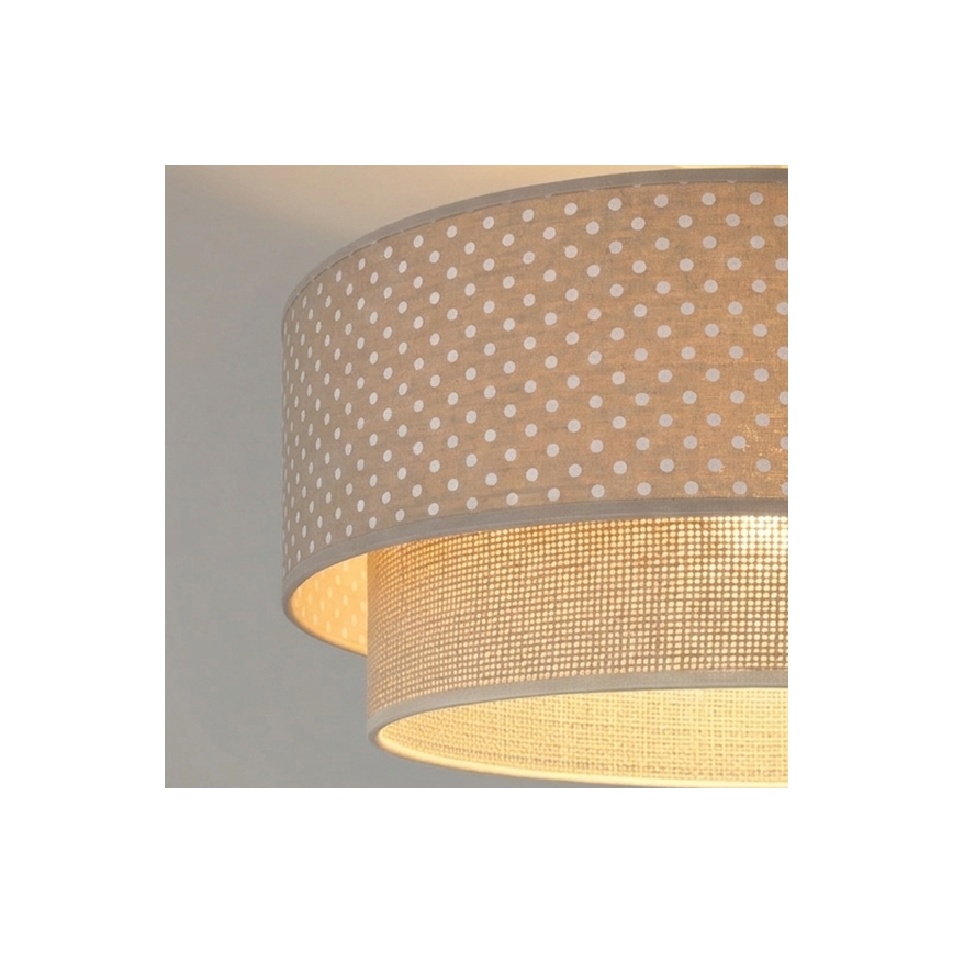Brilagi - LED pinnapealne lühter BOHO BOBO 1xE27/60W/230V läbimõõt 40 cm täpid beež/kreem