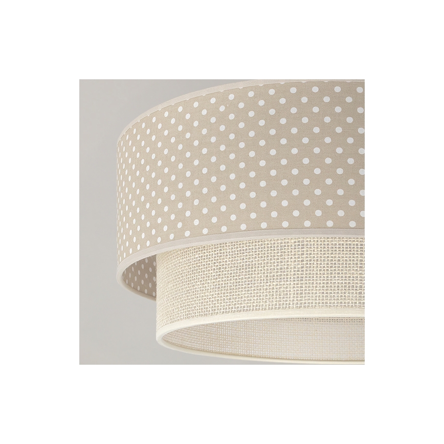 Brilagi - LED pinnapealne lühter BOHO BOBO 1xE27/60W/230V läbimõõt 40 cm täpid beež/kreem