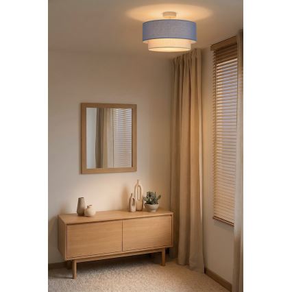 Brilagi - LED-pinnapealne lühter BOHO ECO 1xE27/10W/230V Ø 40 cm sinine/kreemjas