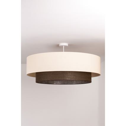 Brilagi - LED pinnapealne lühter BOHO-stiil 3xE27/15W/230V Ø 80 cm kreemjas/pruun