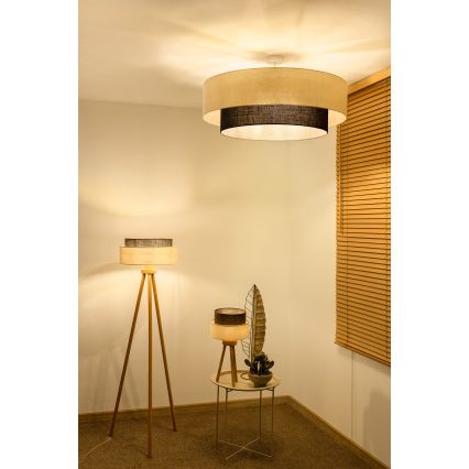 Brilagi - LED pinnapealne lühter BOHO-stiil 3xE27/15W/230V Ø 80 cm kreemjas/pruun