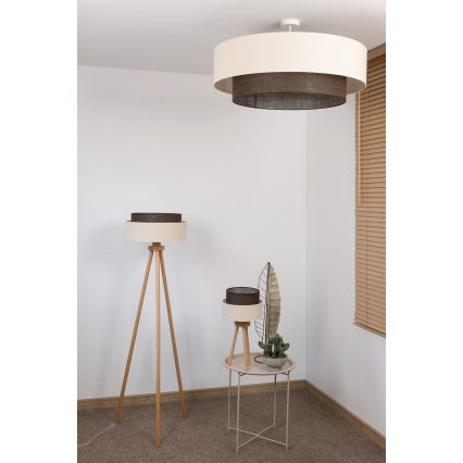 Brilagi - LED pinnapealne lühter BOHO-stiil 3xE27/15W/230V Ø 80 cm kreemjas/pruun
