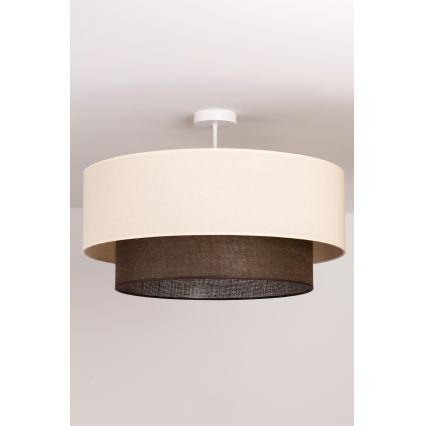 Brilagi - LED pinnapealne lühter BOHO STYLE 3xE27/15W/230V läbimõõt 60 cm kreemjas/pruun
