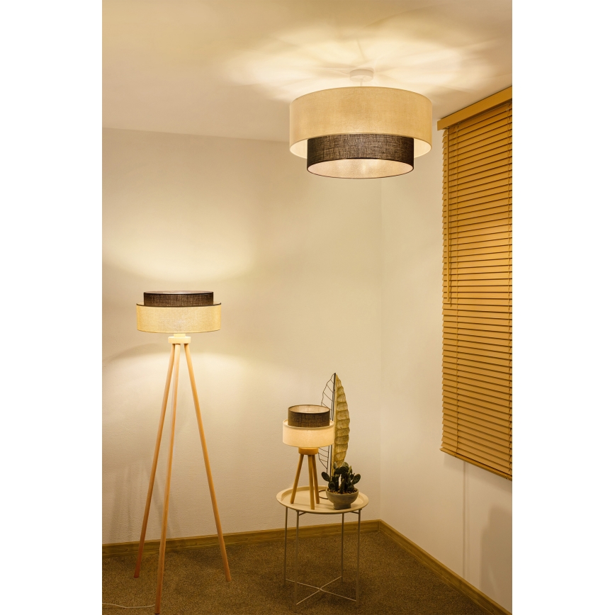 Brilagi - LED pinnapealne lühter BOHO STYLE 3xE27/15W/230V läbimõõt 60 cm kreemjas/pruun