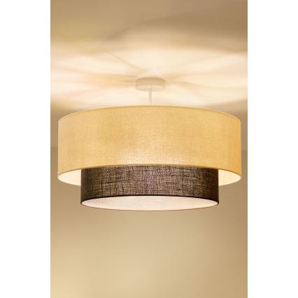 Brilagi - LED pinnapealne lühter BOHO STYLE 3xE27/15W/230V läbimõõt 60 cm kreemjas/pruun