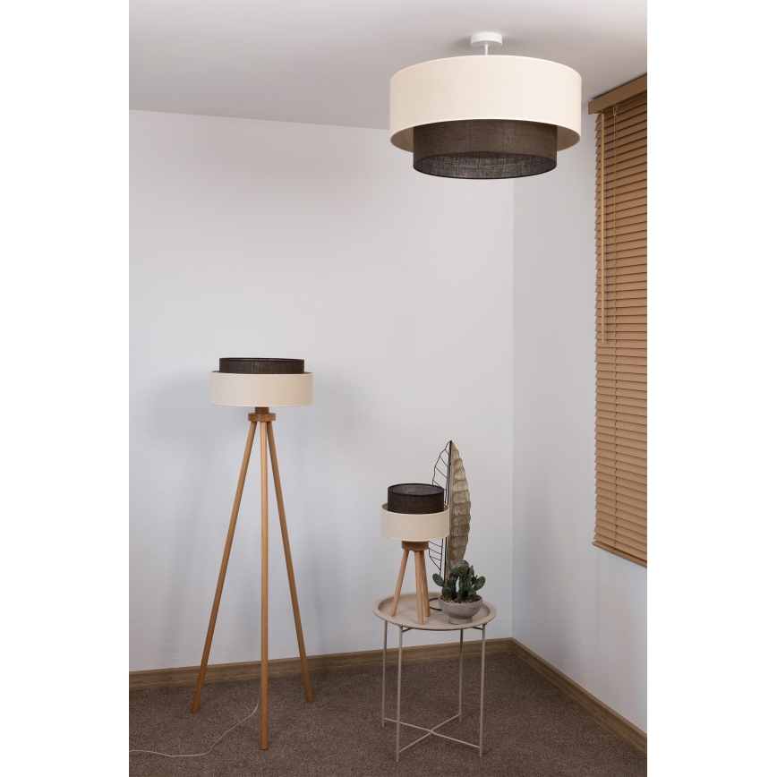 Brilagi - LED pinnapealne lühter BOHO STYLE 3xE27/15W/230V läbimõõt 60 cm kreemjas/pruun