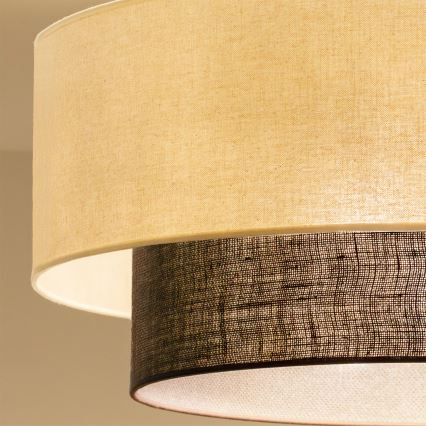 Brilagi - LED pinnapealne lühter BOHO STYLE 3xE27/15W/230V läbimõõt 60 cm kreemjas/pruun