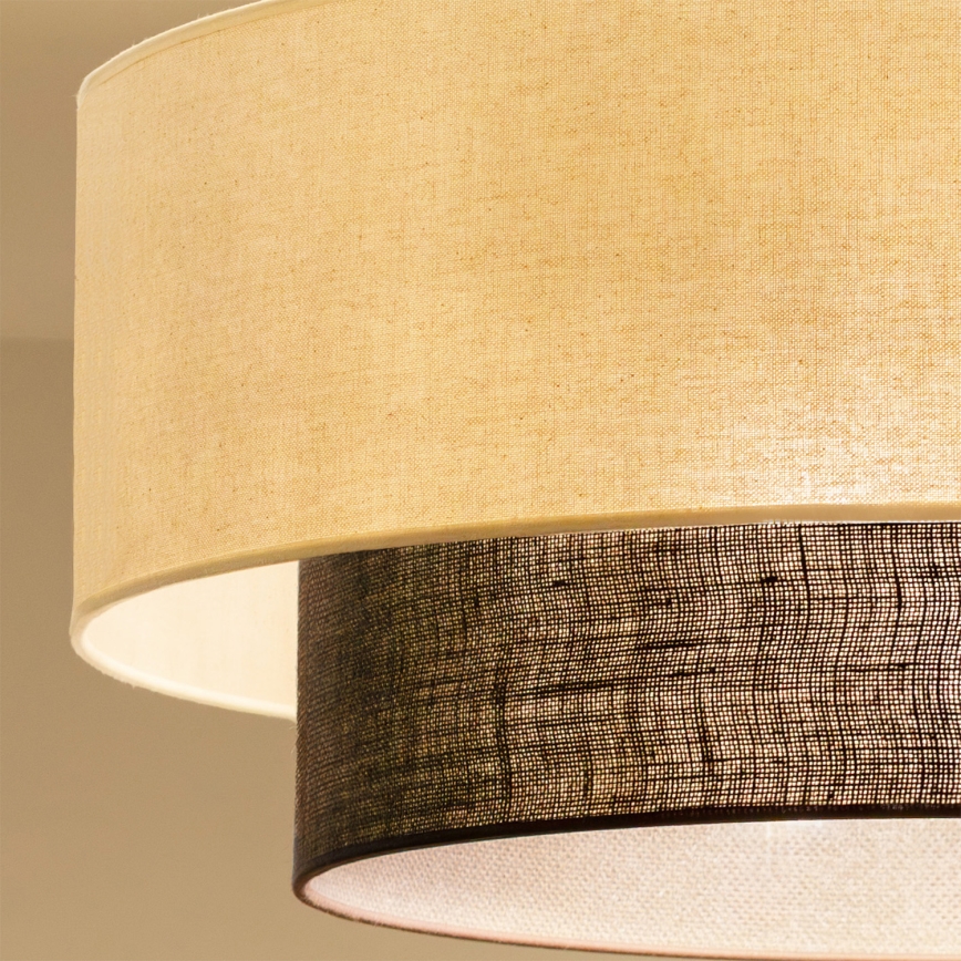 Brilagi - LED pinnapealne lühter BOHO STYLE 3xE27/15W/230V läbimõõt 60 cm kreemjas/pruun