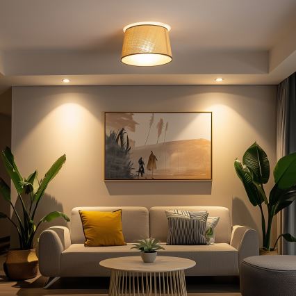 Brilagi - LED-pinnapealne lühter CERIA 1xE27/40W/230V läbimõõt 35 cm beež