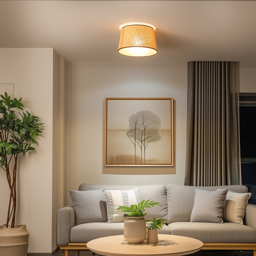 Brilagi - LED-pinnapealne lühter CERIA 1xE27/40W/230V läbimõõt 35 cm beež