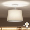 Brilagi - LED pinnapealne lühter CERIA 1xE27/60W/230V, läbimõõt 30 cm, valge/hall