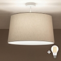 Brilagi - LED pinnapealne lühter CERIA 1xE27/60W/230V läbimõõt 45 cm valge/hall