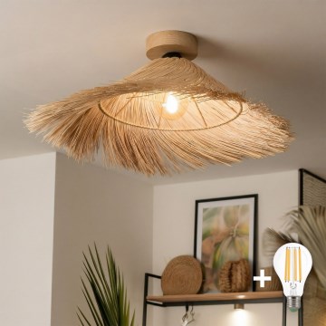 Brilagi - LED pinnapealne lühter CERIA BOHO 1xE27/40W/230V läbimõõt 100 cm rotang/tamm