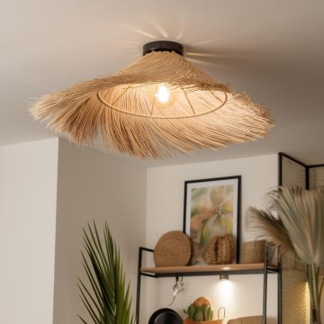 Brilagi - LED pinnapealne lühter CERIA BOHO 1xE27/40W/230V läbimõõt 100 cm rotangist