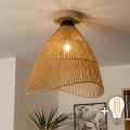 BRILAGI - LED pinnapealne lühter CERIA BOHO 1xE27/40W/230V läbimõõt 50 cm pruun/tamm