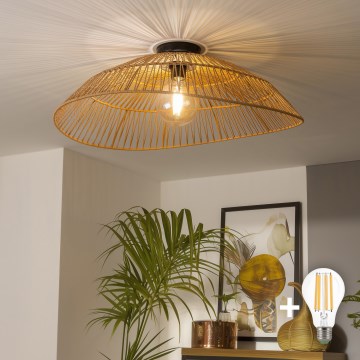 Brilagi - LED-pinnapealne lühter CERIA BOHO 1xE27/40W/230V, läbimõõt 70 cm, pruun